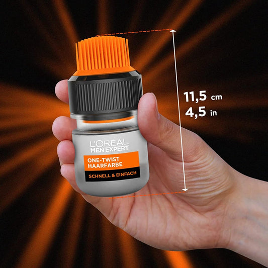 L'Oréal Men Expert Haarverf voor mannen, 100% grijshaardekking en 6 weken houvast, geschikt voor alle haartypes, one-twist haarkleuring, nr. 4 natuurlijk bruin, 1 stuk