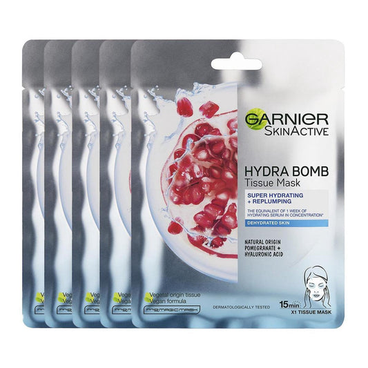 Garnier SkinActive - Hydra Bomb Sheet Masker met Granaatappel - Gezichtsmasker - 20 Stuks - Voordeelverpakking