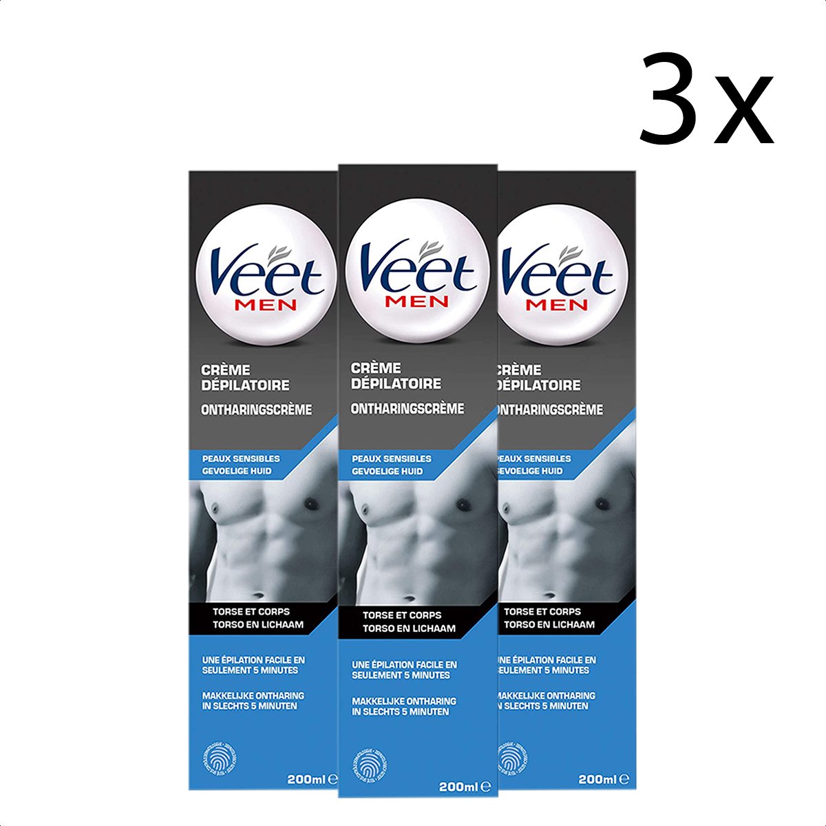 Veet - Ontharingscreme - Man - Gevoelige Huid - 200 ml