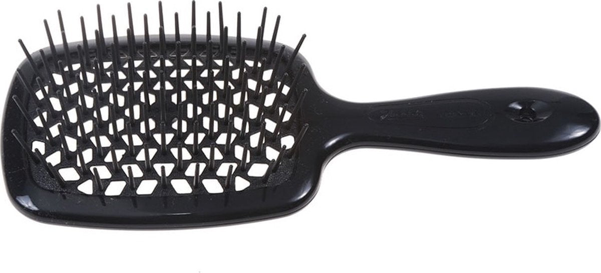 Superbrush kappersborstel voor het ontwarren van het haar Zwart