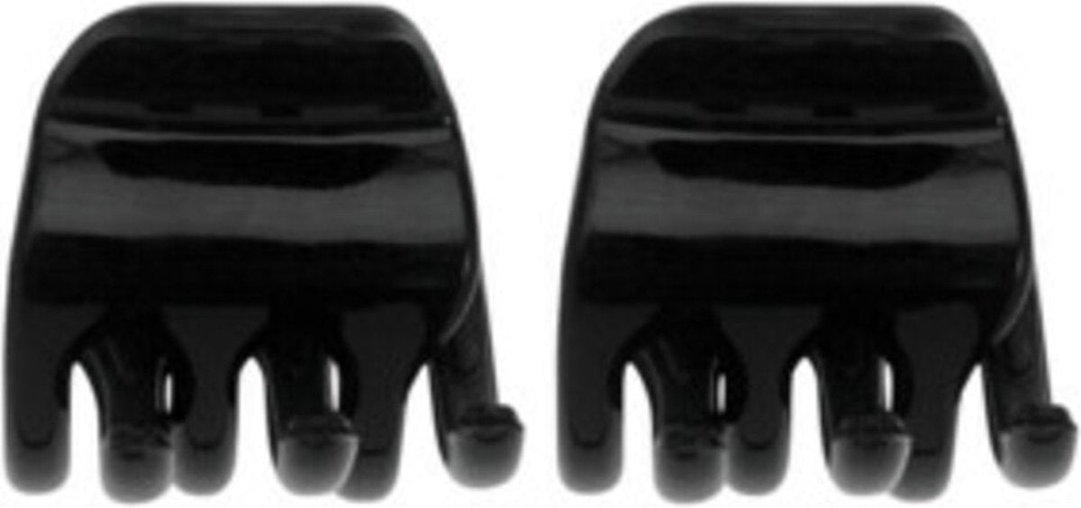 Sierklemmen Stay in Hair Zwart, 2,3cm - 2 x 2 stuks - Voordeelverpakking