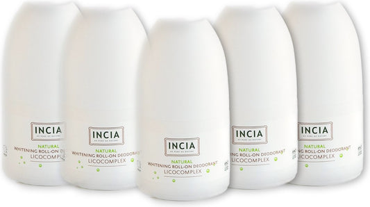 INCIA 100% Natuurlijke Deodorant voor Donkere Oksels - 5x 50 ml - tegen Zweetoksels - Vegan