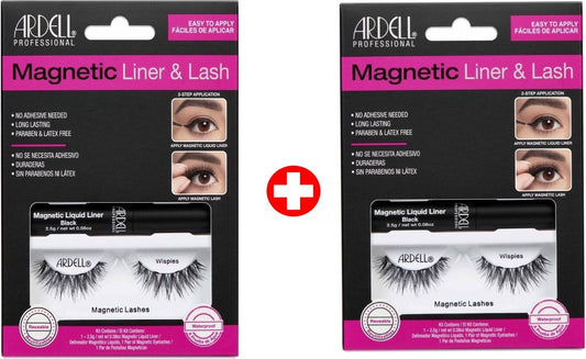 Ardell Magnetic Liquid Eyeliner & Lash - Wispies - 2 stuks- cadeau