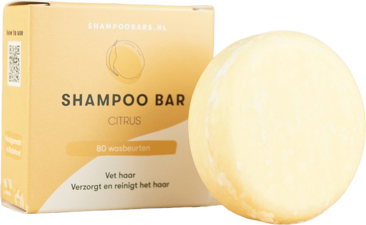 Shampoo Bar Citrus voor vet haar - 60 gram - plasticvrij