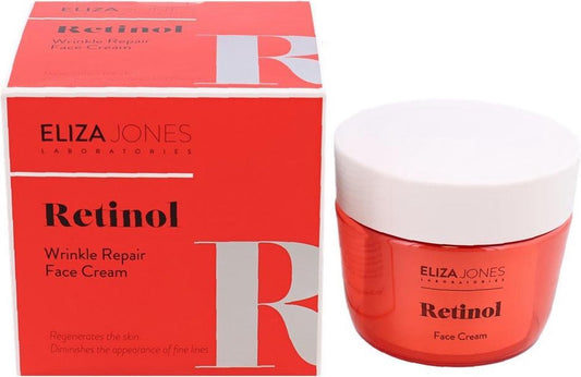 Eliza Jones laboratories, verzorgende gezicht crème met Retinol, nutri-peptides,hydromanil en avocado olie