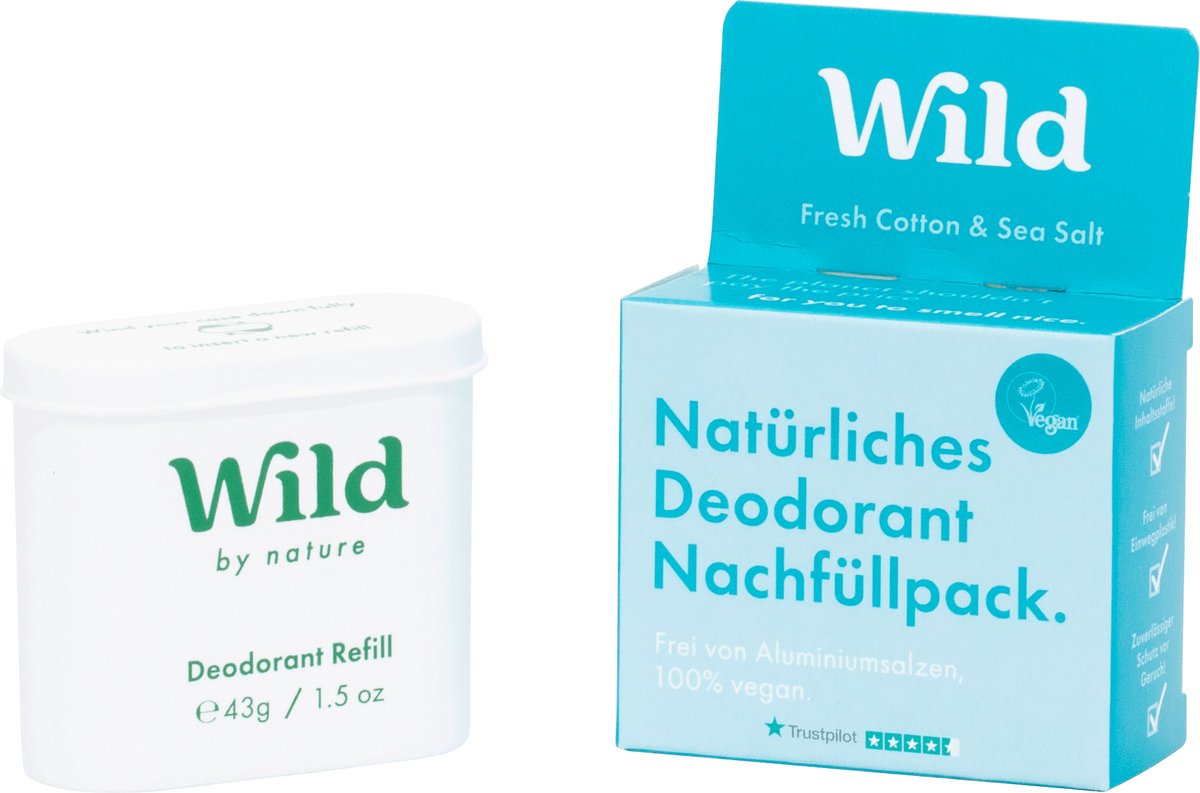 Wild Deostick Coconut & Vanilla Navulling, 40 g