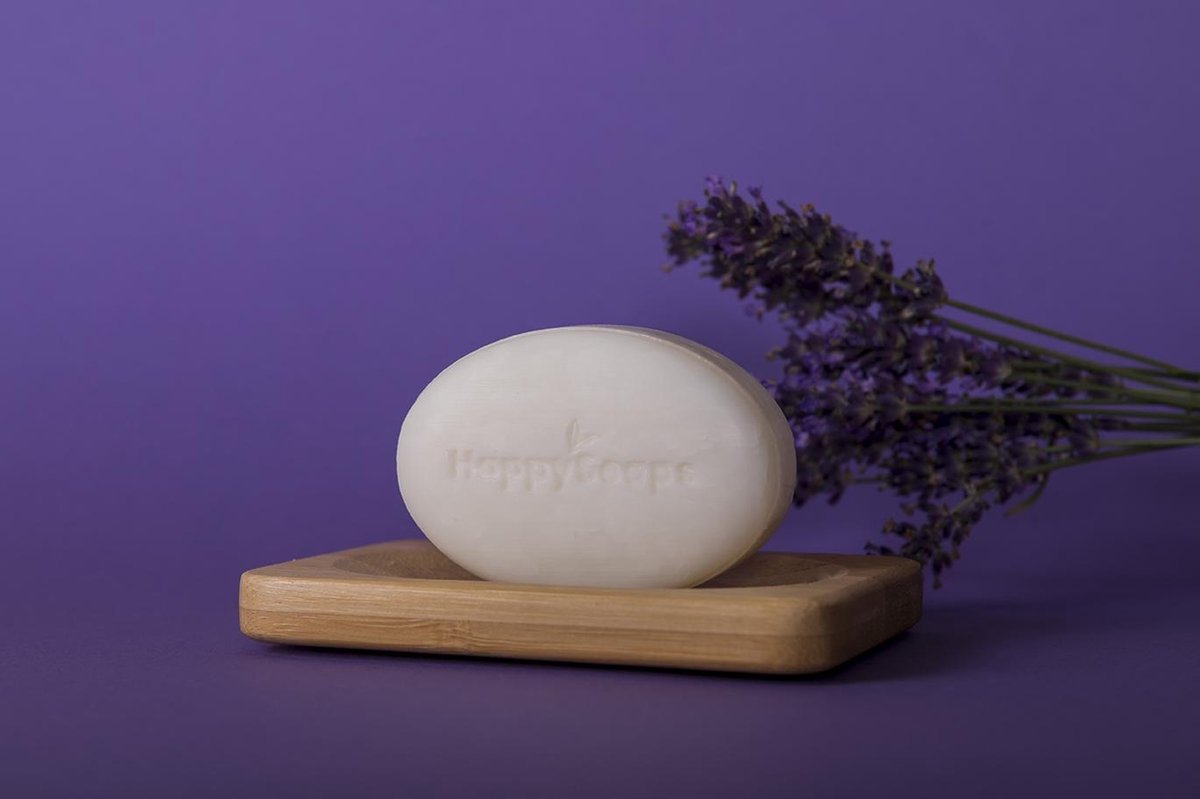 Happy Soaps -Natuurlijke - Scheerzeep - Lavendel - Plasticvrij - Vegan - Dierproefvrij - 80 gram