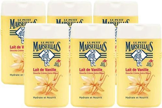 Le petit Marseillais Douchecrème Vanillemelk 6 x 250ml - Voordeelverpakking