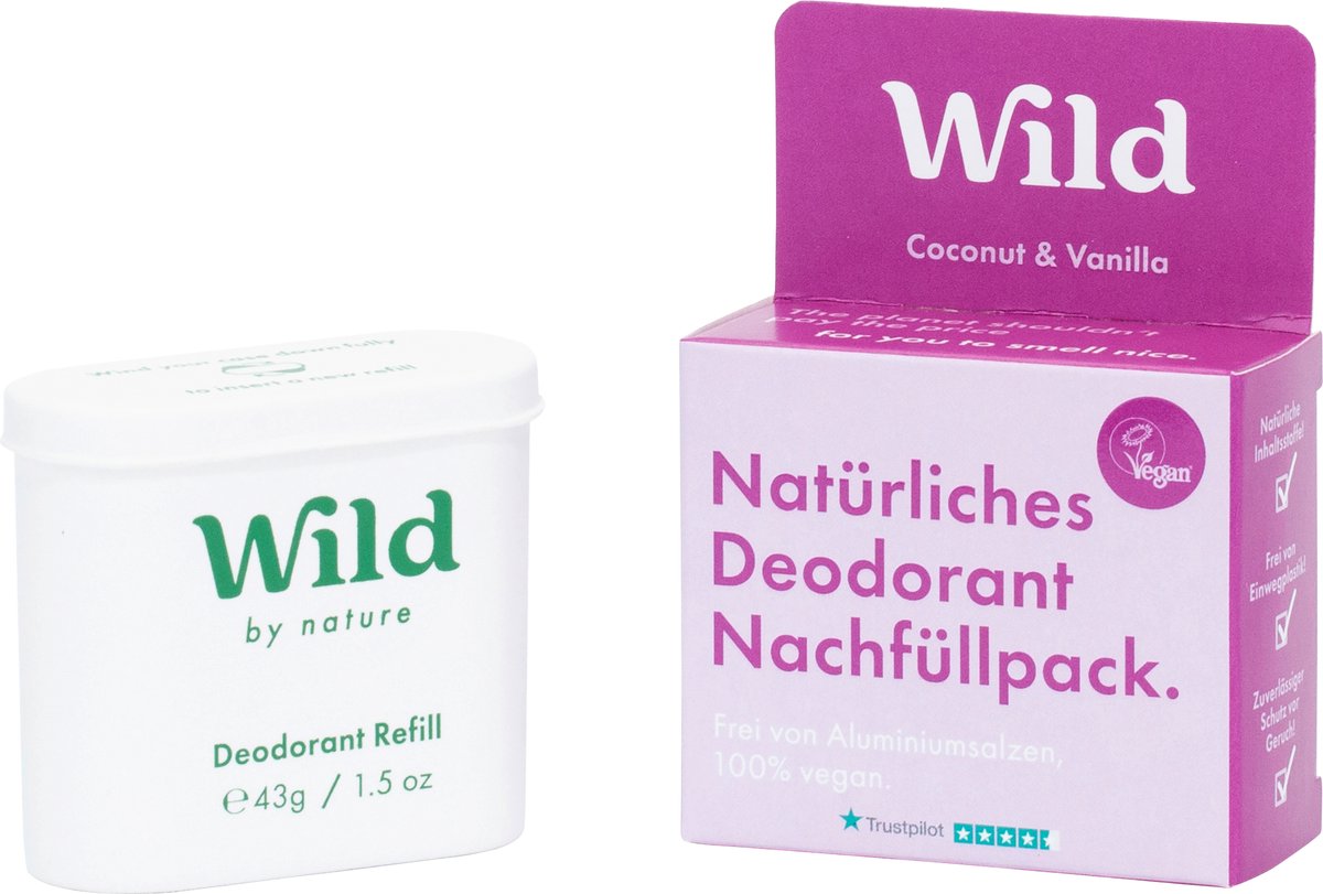 Wild Deostick Coconut & Vanilla Navulling, 40 g