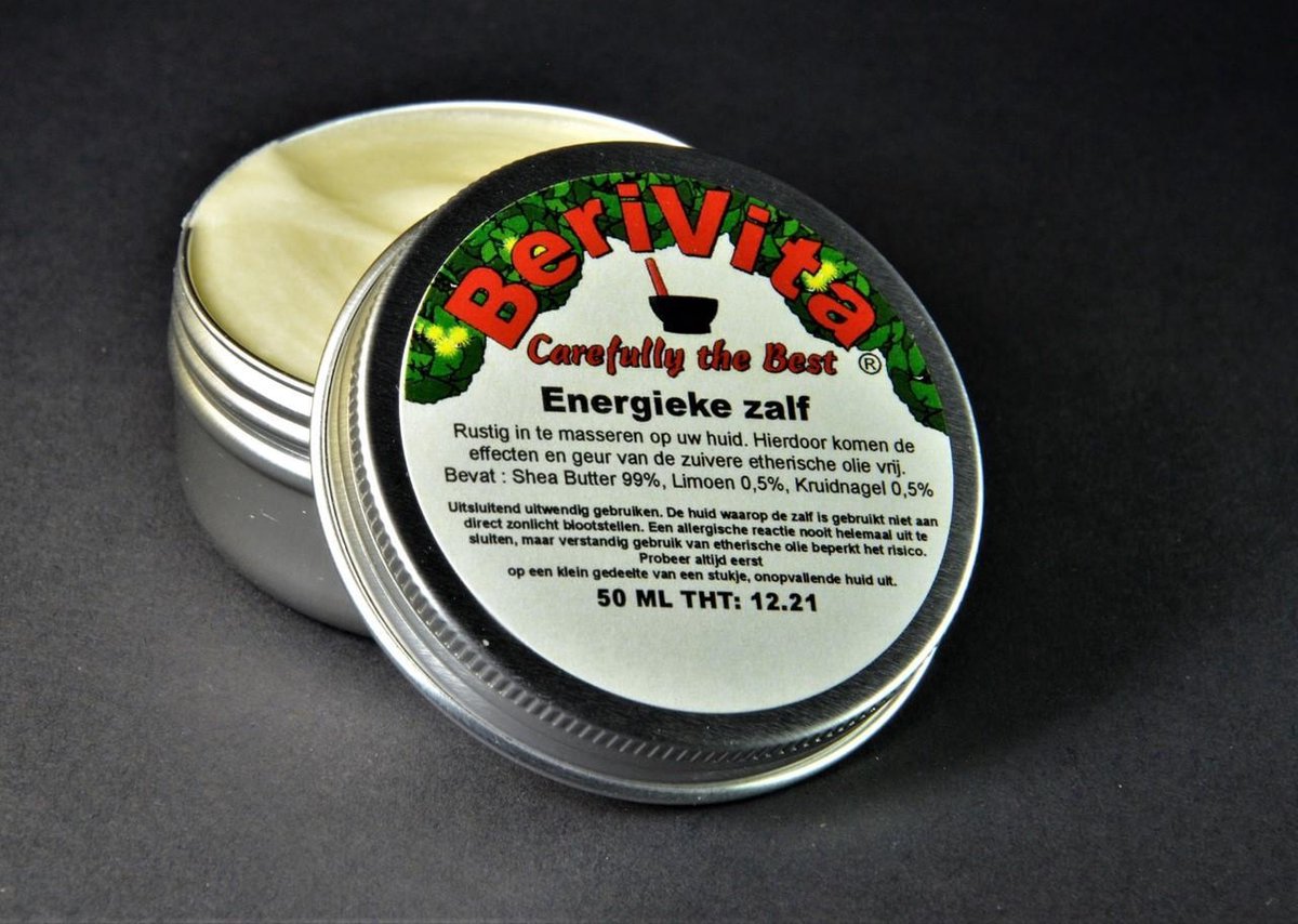 Energie Shea Butter Zalf 50ml - Opwekkende geurzalf met Limoenolie en Kruidnagelolie