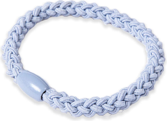 Knekkie Lichtblauw - Knekkie Haarelastiek - Kknekki - Kknekki Haarelastiekje Gevlochten - Kknekkie - Haarelastiek en Armband - 1 stuk