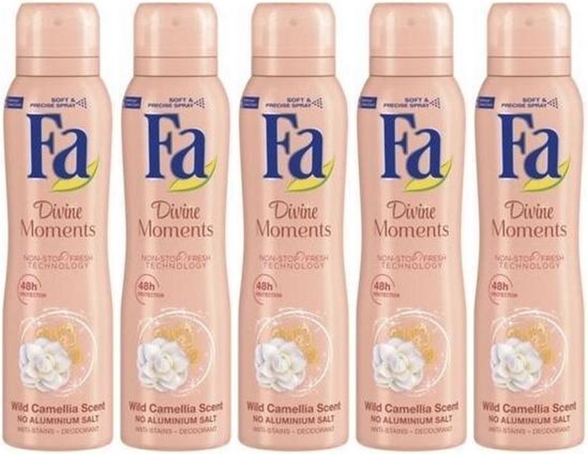 Deospray divine moments 150 ML, Multipak 5 stuks