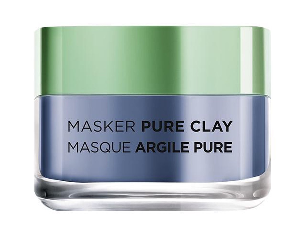 L'Oréal Paris Anti Imperfecties Pure Clay Gezichtsmasker - 50 ml - Verminderd mee-eters