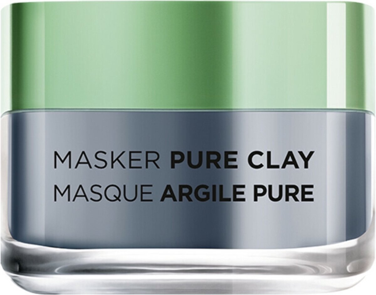 L'Oréal Paris Anti Imperfecties Pure Clay Gezichtsmasker - 50 ml - Verminderd mee-eters