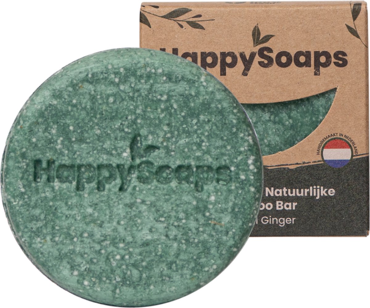 HappySoaps Shampoo Bar - Aloë You Vera Much - Beschadigd, Normaal en Vet Haar - 100% Plasticvrij, Natuurlijk en Vegan - 70gr