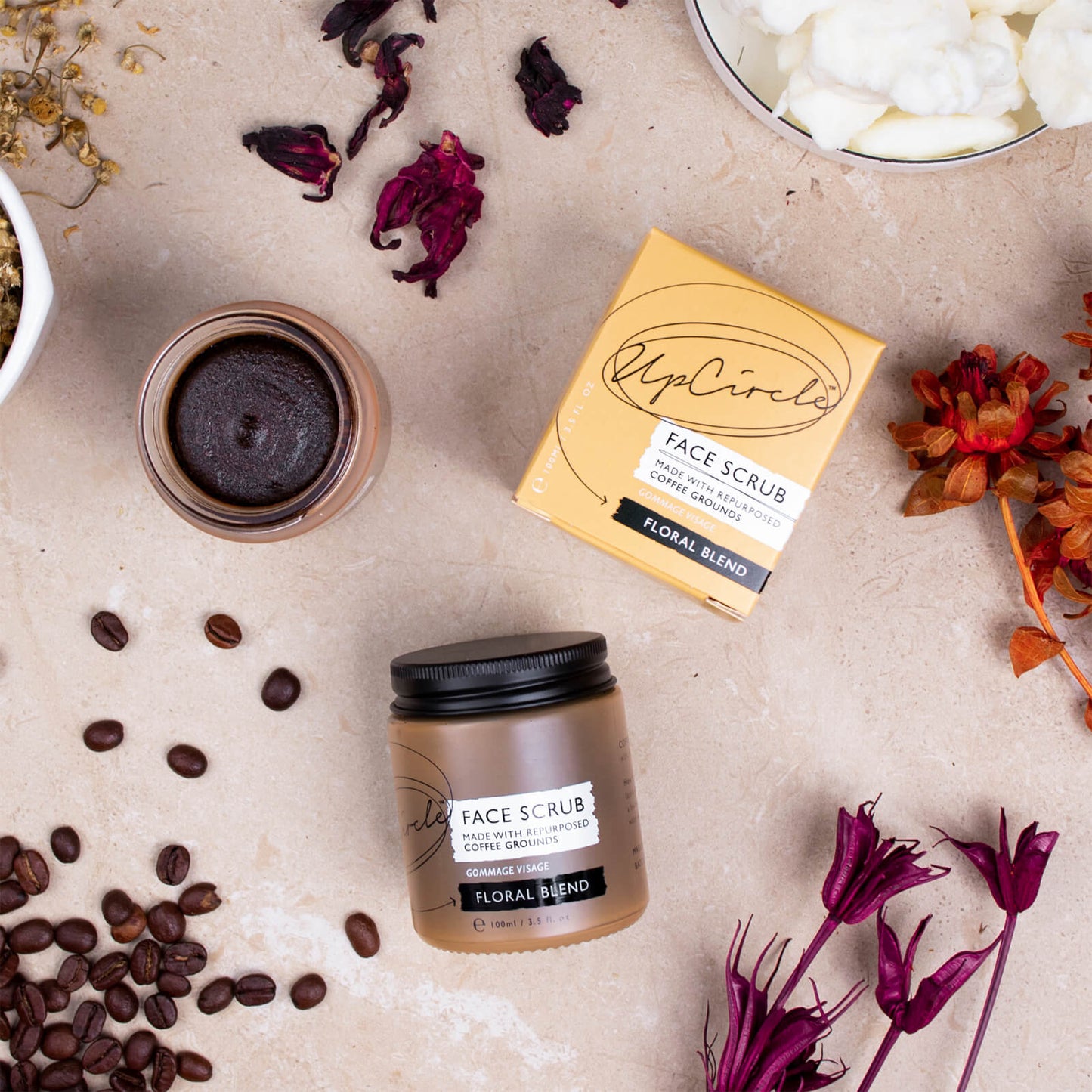 UpCircle Floral Face Scrub with Coffee 100ml
