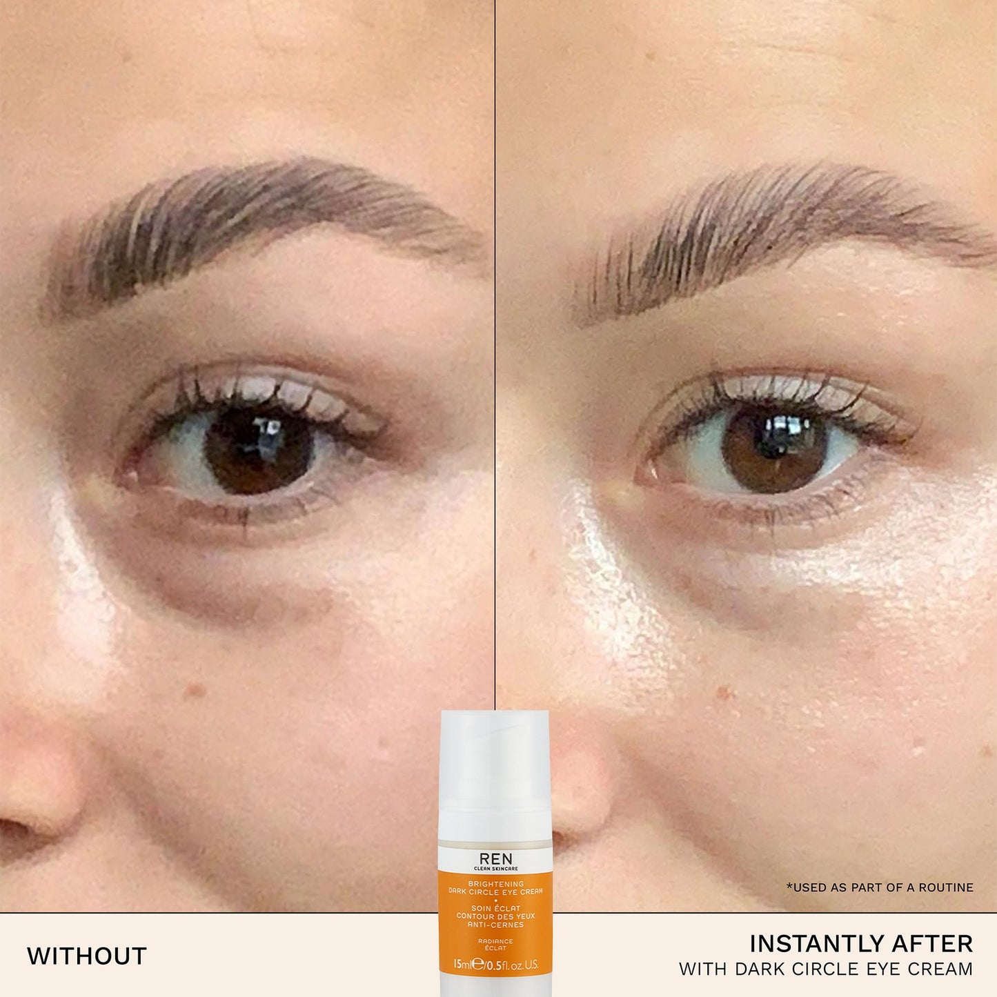 REN Clean Skincare Radiance Brightening Dark Circle Eye Cream 15ml
