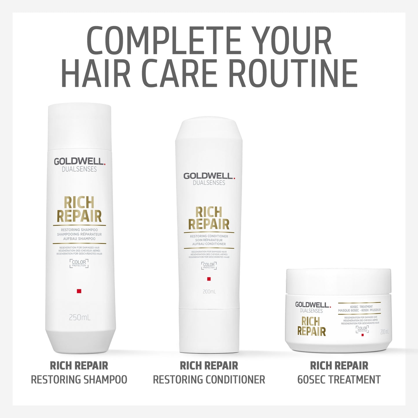 Goldwell Dualsenses Rich Repair Shampoo And 60 Second Treatment Mask Duo For Dry To Severely Damaged Hair (Worth £33.65)