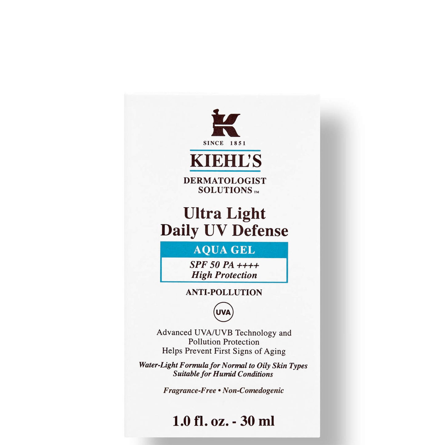 Kiehl's Ultra Light Daily UV Defense Aqua Gel SPF 50 PA++++ (Various Sizes) - 30ml