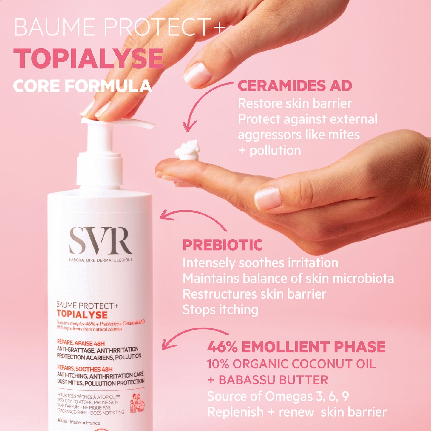 SVR Topialyse Protect+ Soothing and Moisturising Intensive Balm 400ml