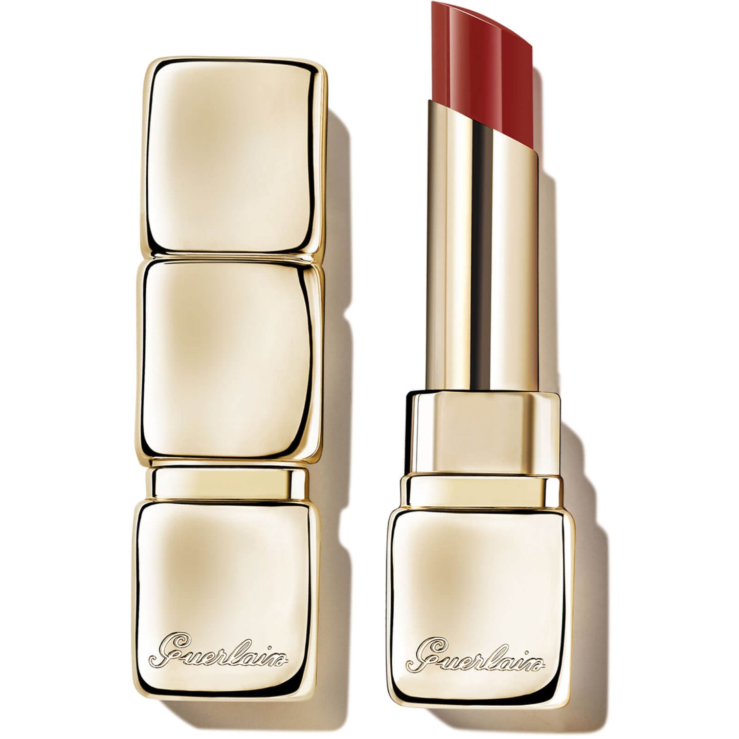 GUERLAIN Kisskiss Shine Bloom Lipstick 3.2g (Various Shades) - 519 Floral Brick