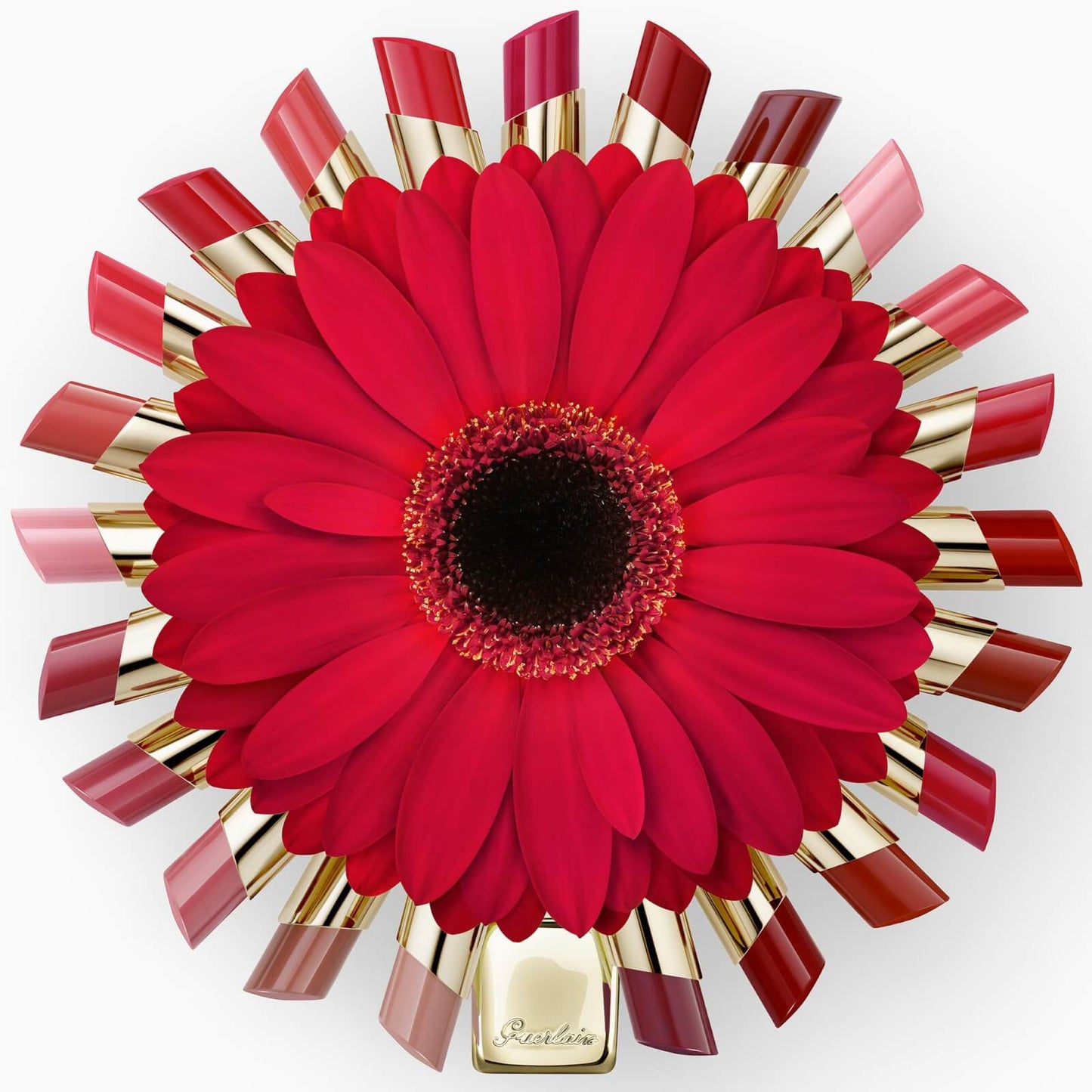 GUERLAIN Kisskiss Shine Bloom Lipstick 3.2g (Various Shades) - 519 Floral Brick