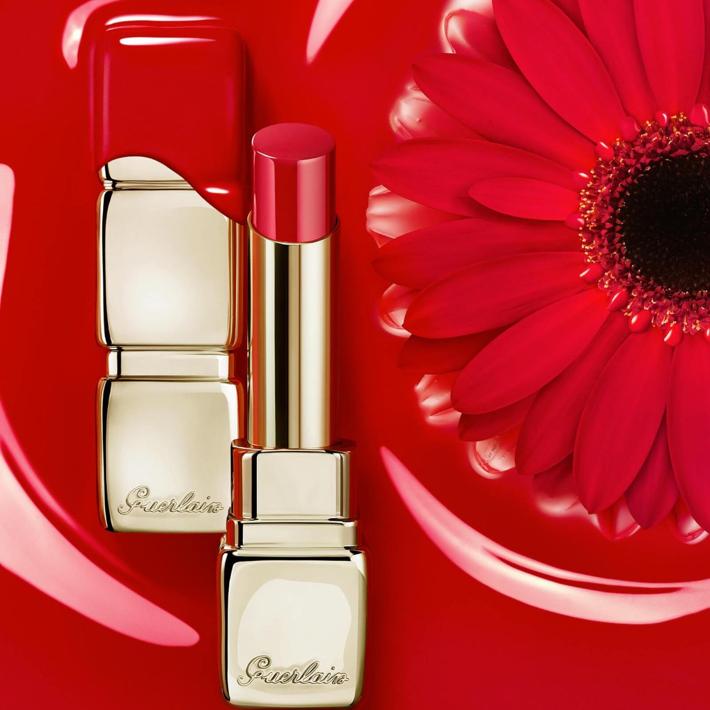 GUERLAIN Kisskiss Shine Bloom Lipstick 3.2g (Various Shades) - 519 Floral Brick