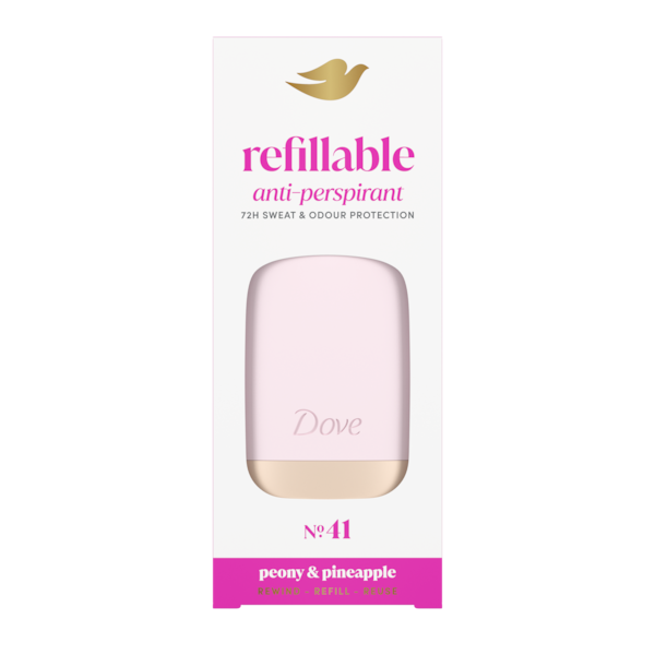 Dove 72hr Peony & Pineapple Antiperspirant Refill + Case Starter Kit 35ml