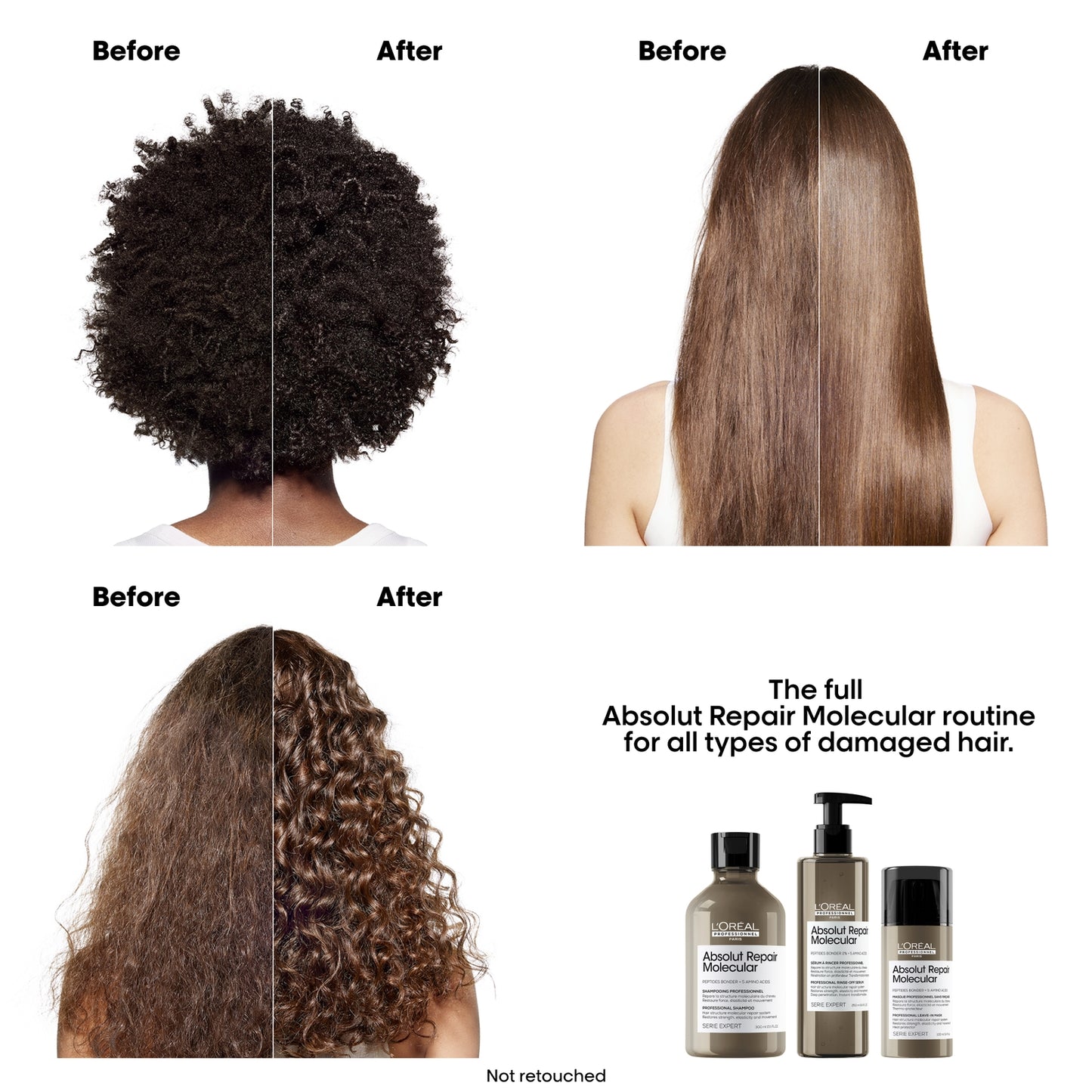 L'Oréal Professionnel Absolut Repair Molecular Strengthening Leave in Cream for Damaged Hair 250ml