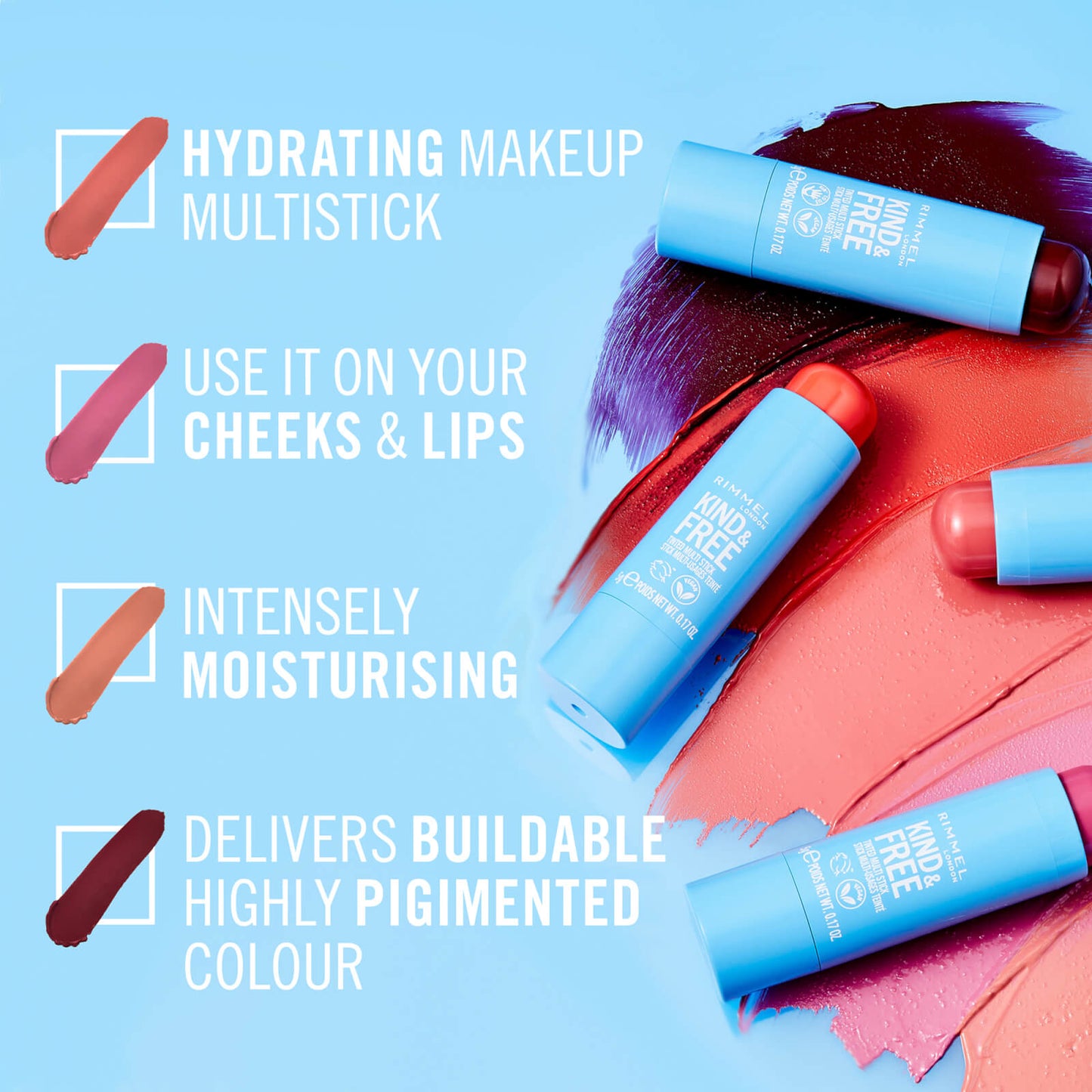 Rimmel Kind and Free Multi-Stick 5ml (Various Shades)
