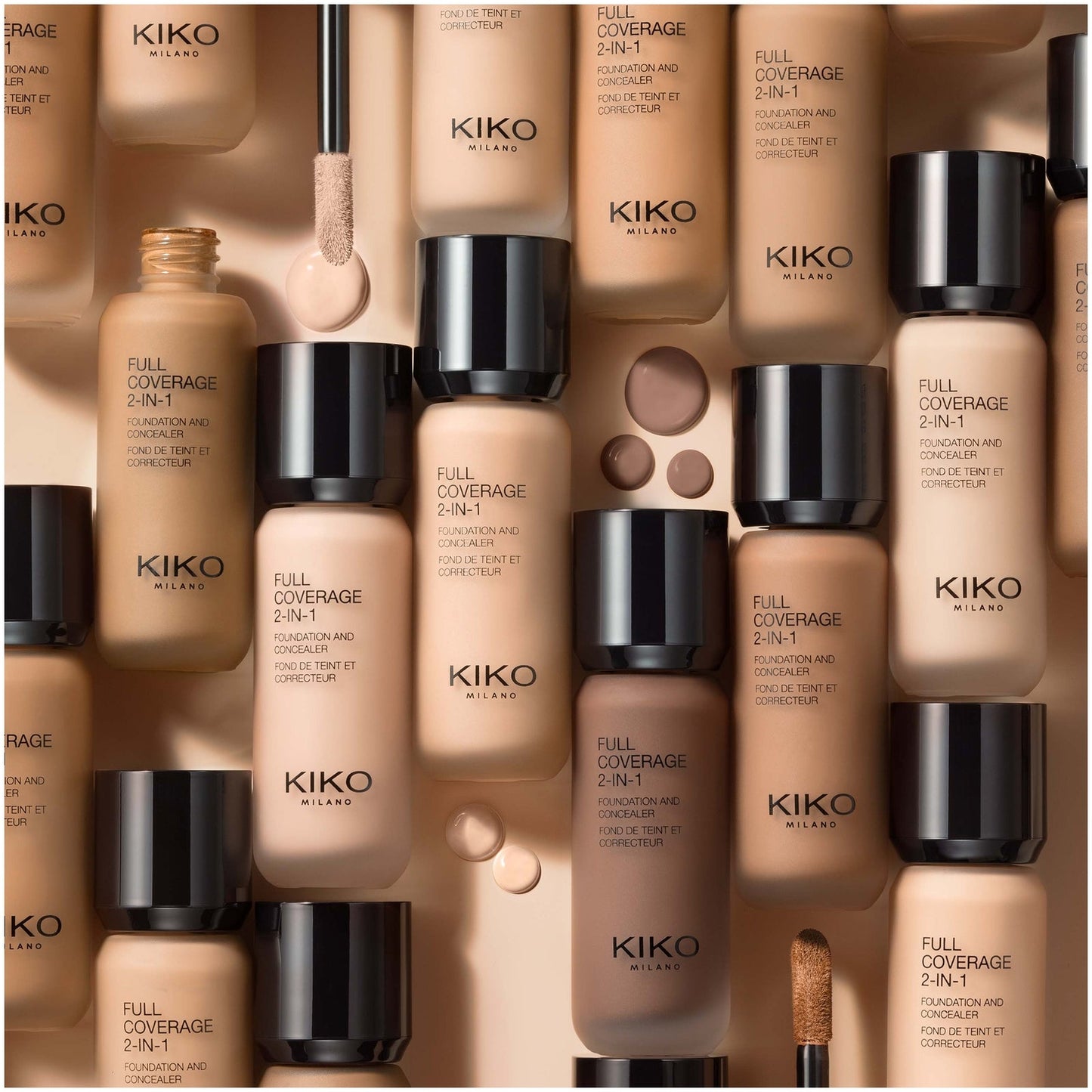KIKO Milano Full Coverage 2-in-1 Foundation and Concealer 25ml (Various Shades) - 01 Neutral