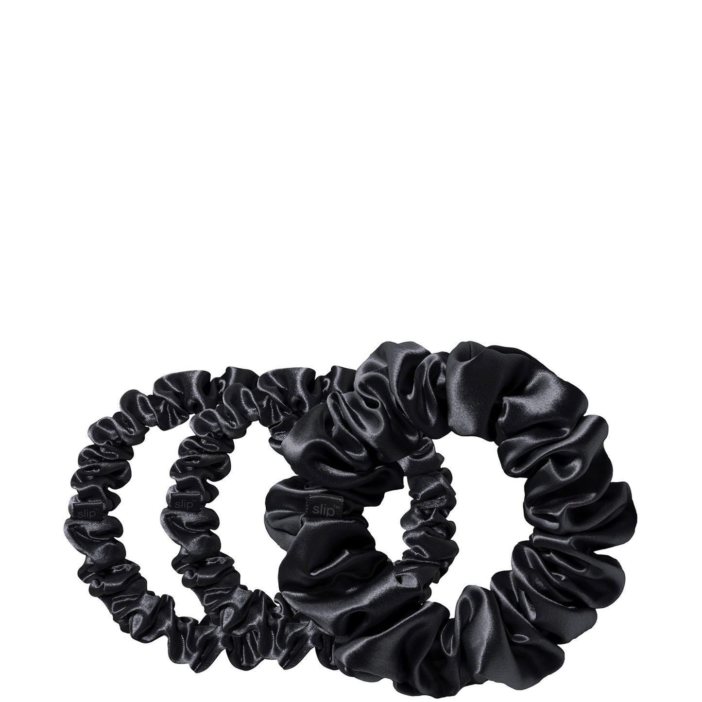 Slip slip pure zijde back to basics geassorteerde scrunchies - koperkleurig