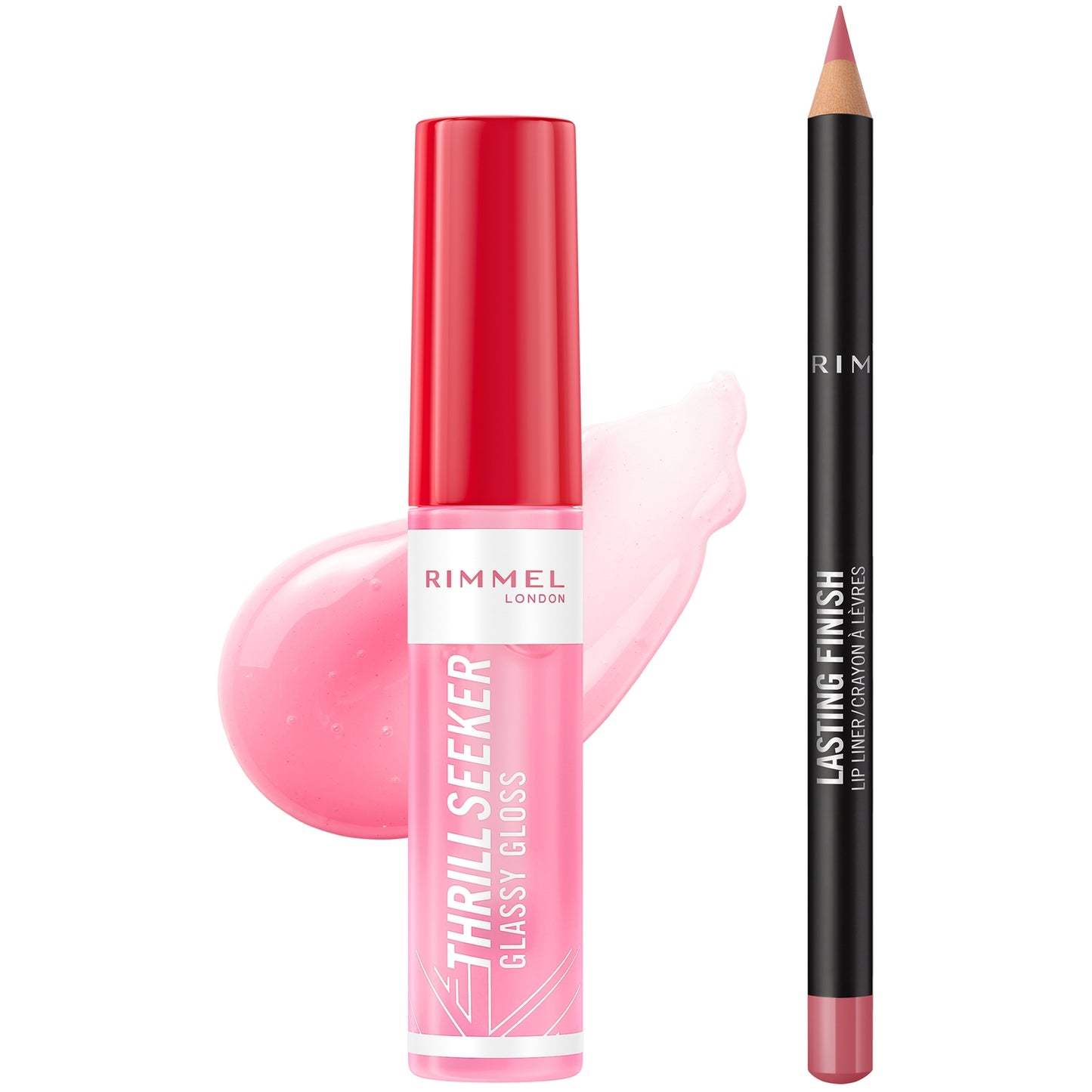 Rimmel Thrill Seeker Glassy Gloss and Lasting Finish Lip Liner (Various Shades) - 150 Pink Candy