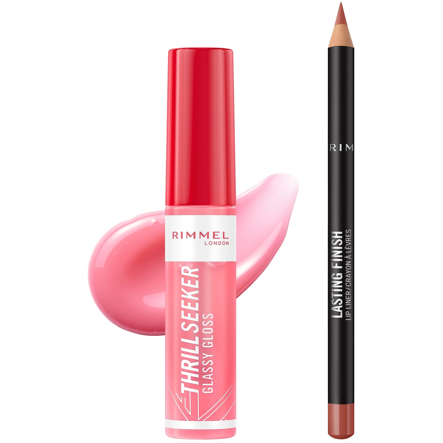 Rimmel Thrill Seeker Glassy Gloss and Lasting Finish Lip Liner (Various Shades) - 150 Pink Candy