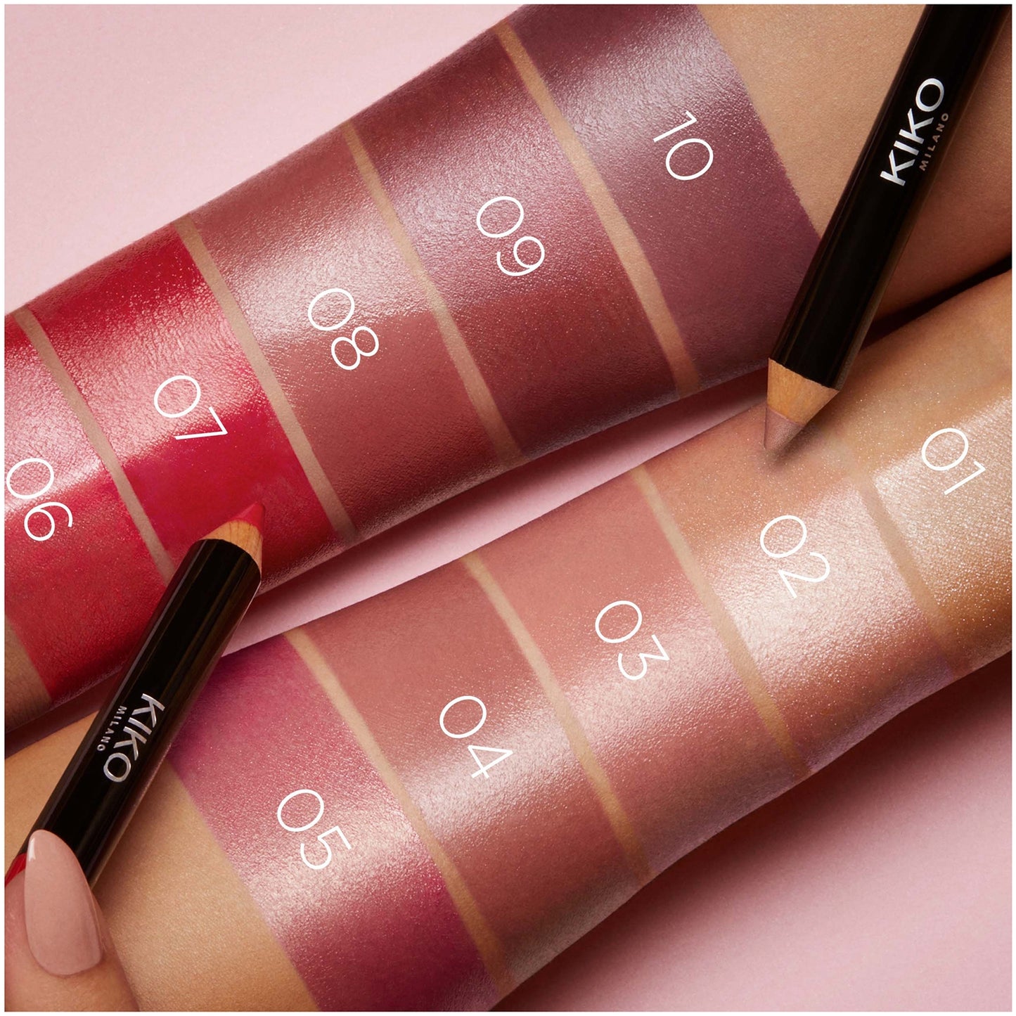 KIKO Milano Smart Fusion Creamy Lip Crayon 1.6g (Various Shades) - 01 Rose Nacre