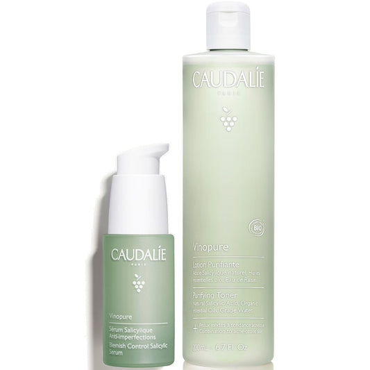 Caudalie Vinopure Toner and Serum Bundle