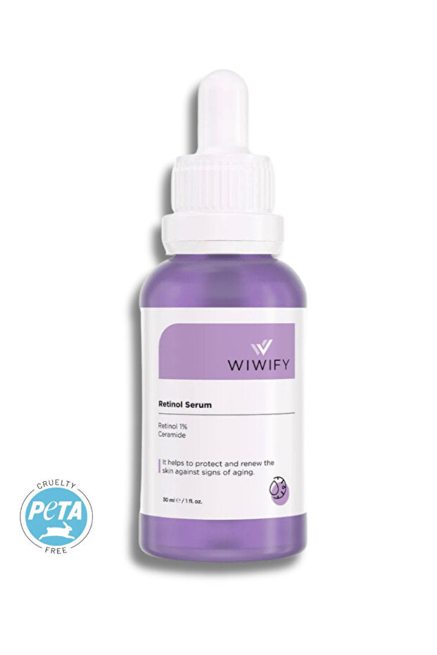 WIWIFY Kırışıklık Karşıtı, Onarıcı, Besleyici Retinol Serum (1% Retinol + Ceramide) Anti-aging