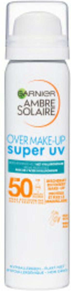 Garnier Ambre Solaire Over make-up Super UV mist Zonnebrand SPF 50 - 75ml