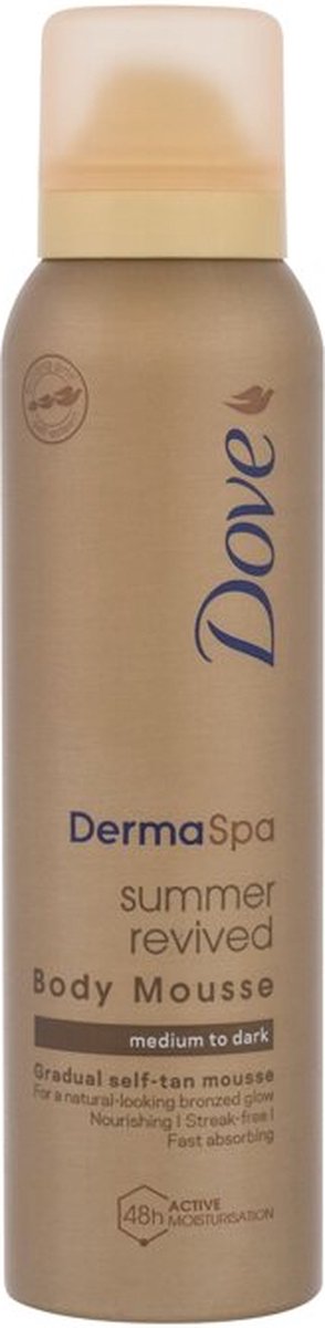 Dove DermaSpa Zelfbruiner Tanning Mousse Medium-Dark voor een zomers gebruinde huid - 150 ml