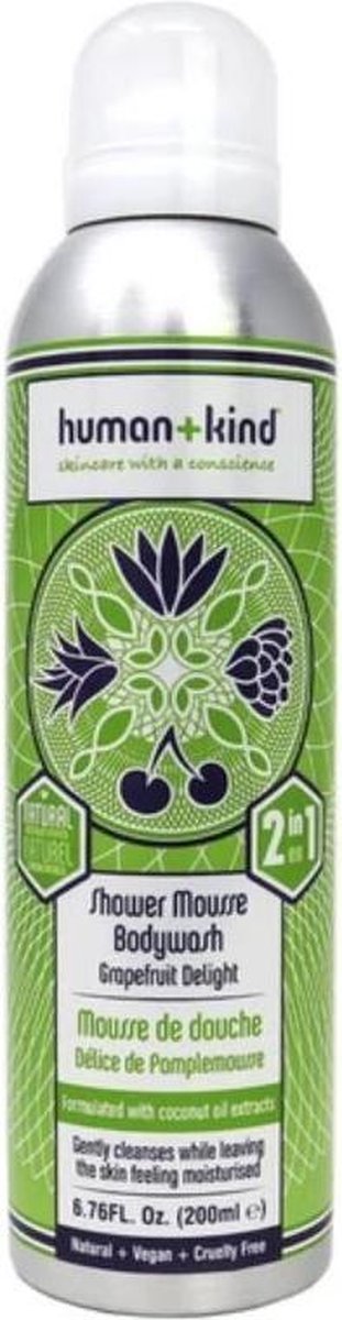 Human + Kind Shower Mousse Grapefruit Delight Vegan - 250ml