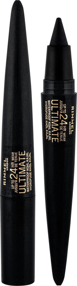 Rimmel London Ultimate Kohl Kajal - Eyeliner - Oogpotlood - 001 Black Obsidian - Waterproof - Zwart - 1.6 g