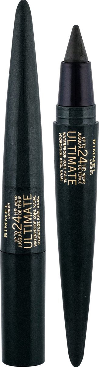 Rimmel London Ultimate Kohl Kajal - Eyeliner - Oogpotlood - 001 Black Obsidian - Waterproof - Zwart - 1.6 g