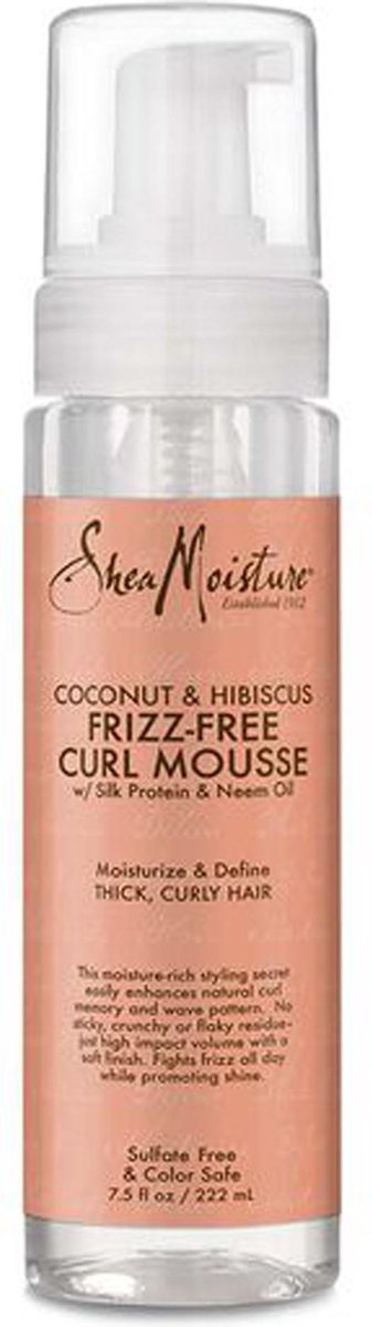 Shea Moisture Coconut & Hibiscus - Haarmousse Frizz Free Curl Mousse - 220 ml
