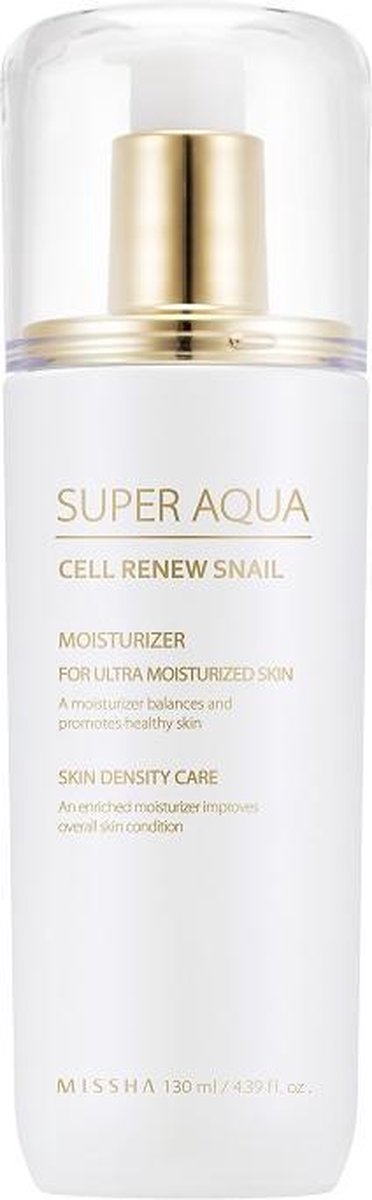 Missha - Super Aqua Cell Renew Snail Essential Moisturizer emulsja nawilżająca ze ekstraktem ze śluzu ślimaka 130ml