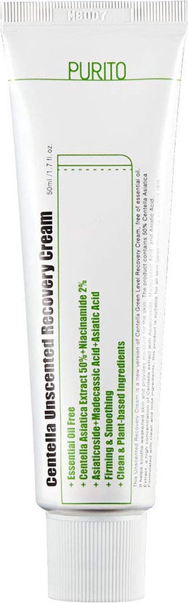 Centella Unscented Recovery Cream tegen geïrriteerde huid