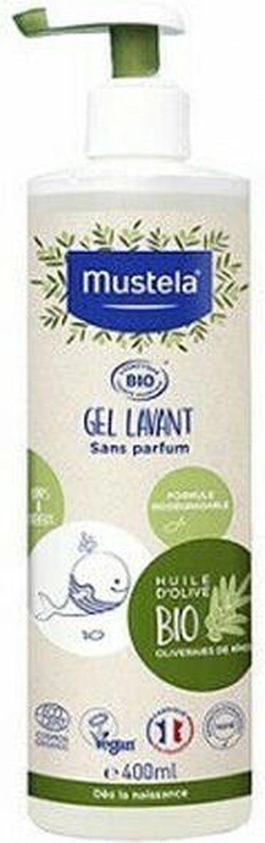 Mustela Bébé Bio Gel Lavant  Zonder Parfum 400ml