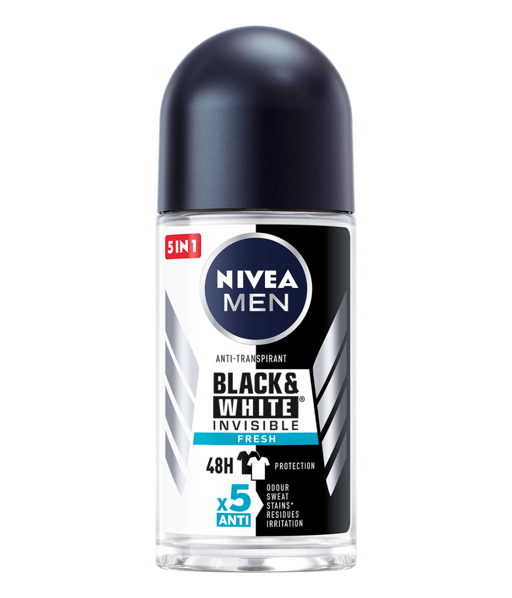 NIVEA MEN Invisible Black & White Fresh Anti-Transpirant Roll-On 50ml