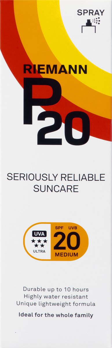 P20 SPF 20 - Zonnebrand Spray - Factor 20 - 100 ml