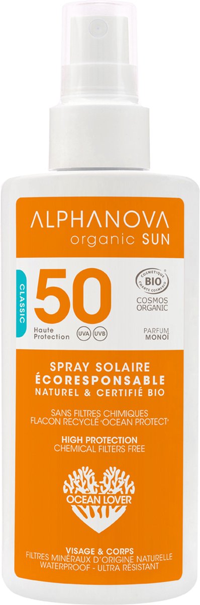 Alphanova Zonnebrandspray Spf 50 Unisex 125 Gram