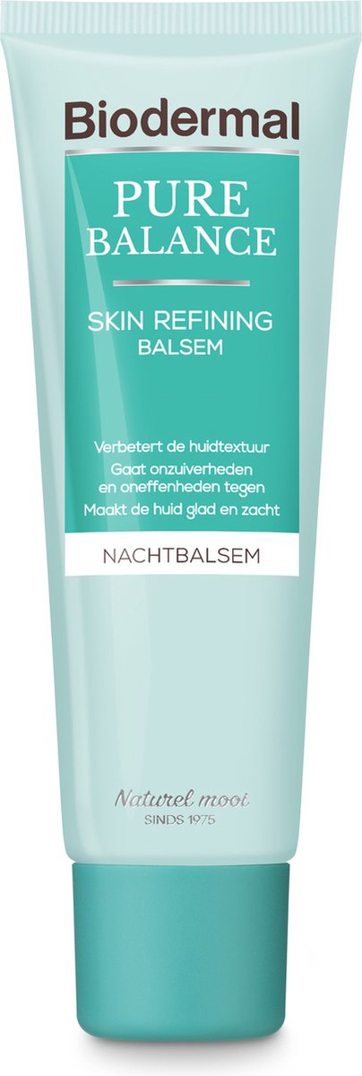 Biodermal Pure Balance Skin Refining Balsem Nachtcreme - Nachtcreme met  hyaluronzuur - Bij onzuiverheden en oneffenheden - 50ml